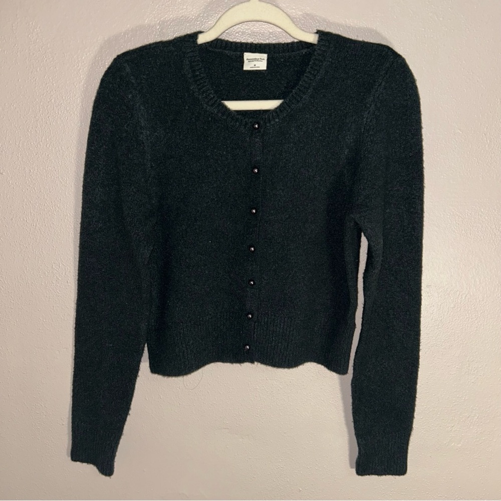 Abercrombie & Fitch black/ Gray soft AF collection Cardigan